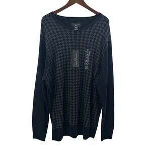 Shaquille ONeal Men 2XL Black Gray Sweater Round Neck Long Sleeves New Tags